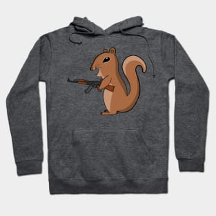 Squirrel holding an ak-47 Hoodie